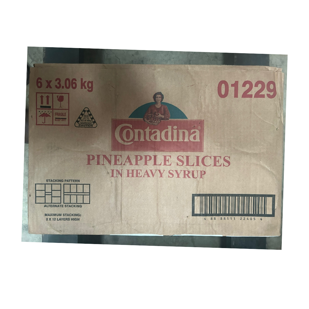 Pineapple Slices In heavy Syrup 3kg*6  CTD 파인애플 슬라이스