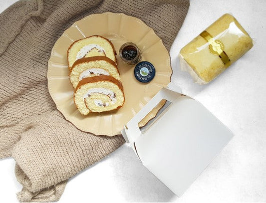 (Preorder) WHITE PIECE CAKE BOX MEDIUM/(선주문) 조각케익상자 화이트_중 50p
