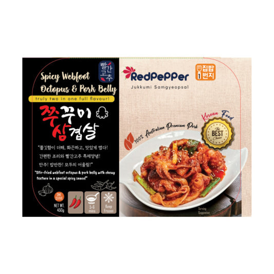 RTH Frozen Spicy Webfoot Octopus & Pork Belly 450g*16/간편식품 쭈꾸미 삼겹살