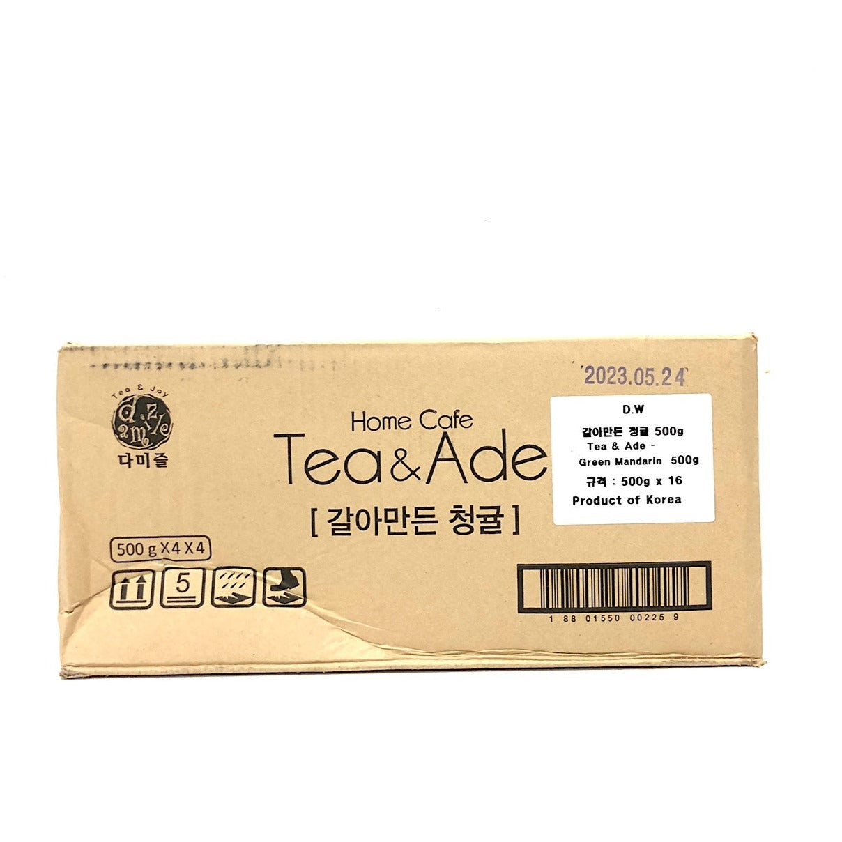Tea & Ade Green Mandarin 500g*16/에이드 갈아 만든 청귤