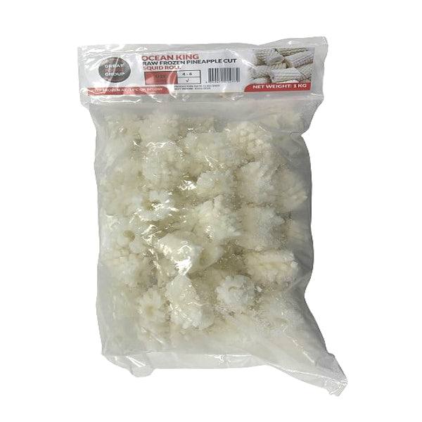 Frozen Squid Pineapple Cut-Roll 4-6cm GOF 1kg*6/냉동 오징어 파인애플 컷