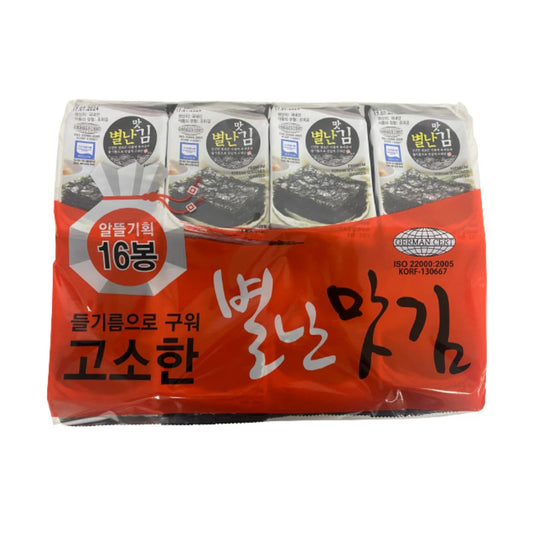 Seasoned Seaweed Laver-Dosirak (4.5g*16P)*8 /재주 도시락 김