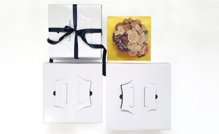 (予約)WHITE CAKE BOX 3/(선주문) 케익박스 화이트 3호 