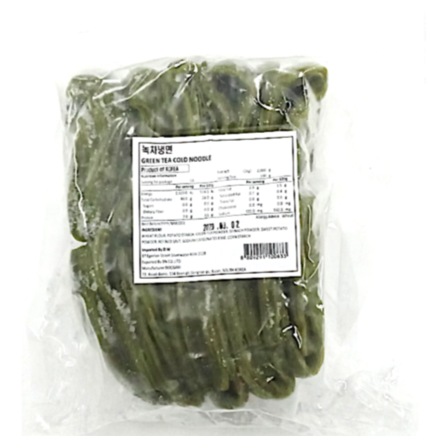 Frozen Cold Noodle-Green Tea 2kg*6/냉동 녹차냉면 사리
