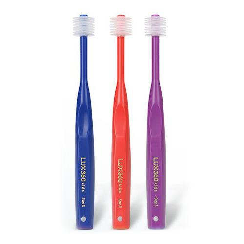 Toothbrush Lux360 Kids Step3 (5Y-12Y) Red 1P/럭스 360 칫솔 어린이용 3 Step (5살-12살) 레드