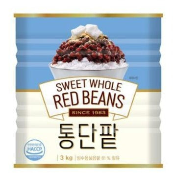 红豆甜罐头3kg*4/빙수용 통단팥 캔