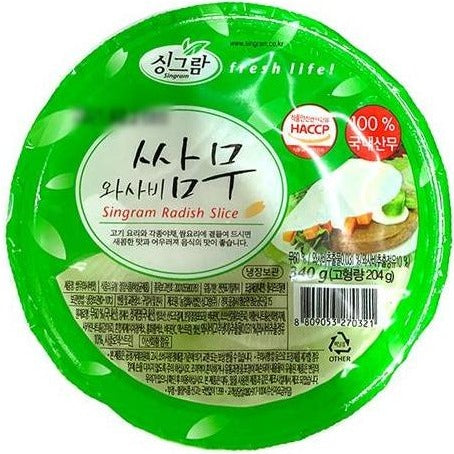 韓国式バーベキュー用大根包み (わさび味) 340g*18/쌈무 (와사비맛)